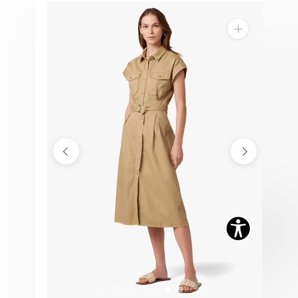 Joe’s Jeans pleated midi safari dress size xs